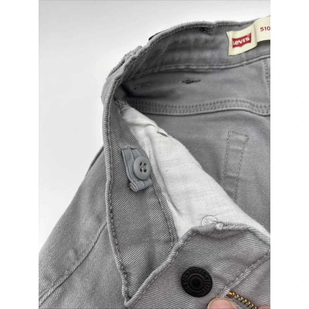 Levi's Strauss 510 Skinny Jeans Black Label Gray 26W 26L 98%‎ Cotton 2% Elastane